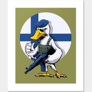 Finnish Swan Scandinavian Trooper Posters and Art